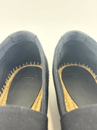 Signature Embroidered Espadrilles in Black Size 40