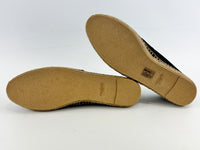 Signature Embroidered Espadrilles in Black Size 40
