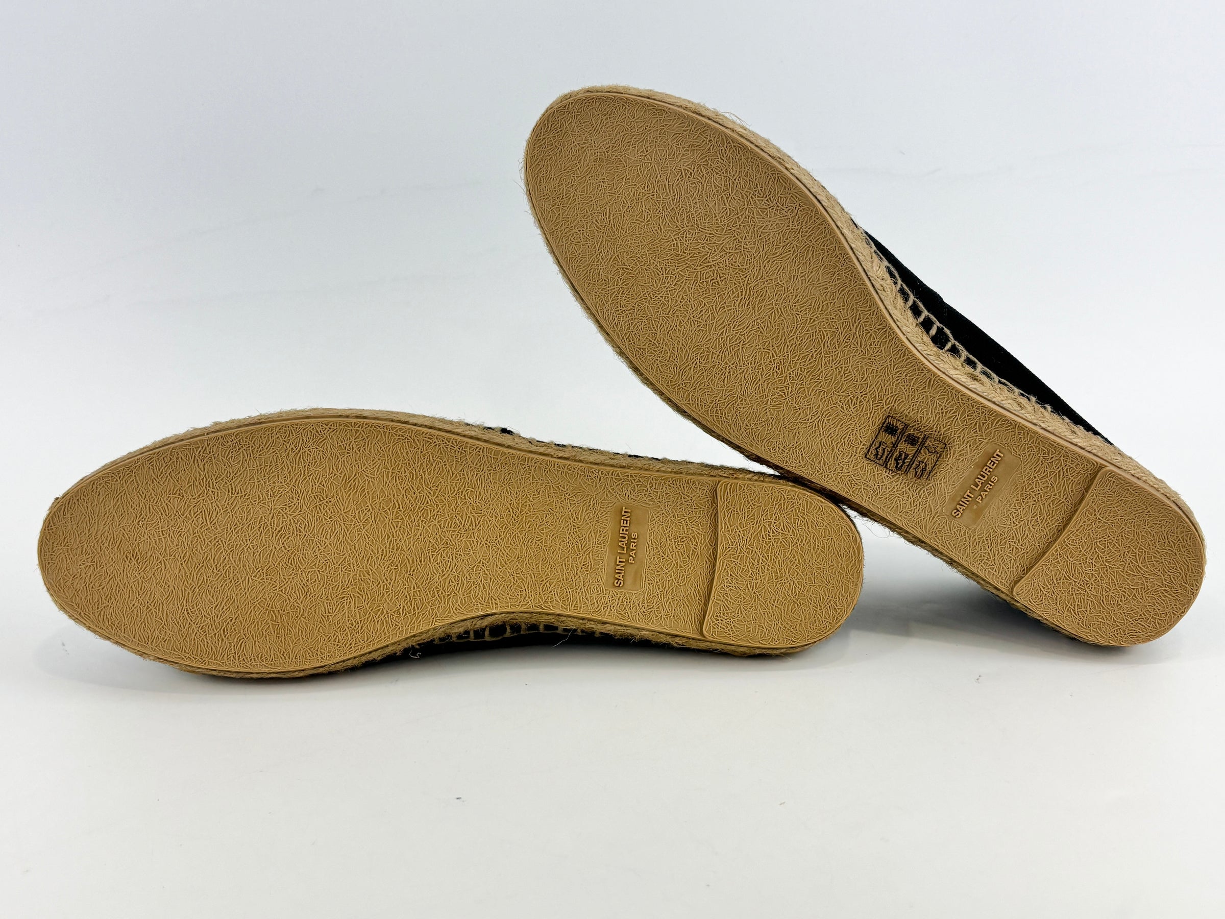 Signature Embroidered Espadrilles in Black Size 40
