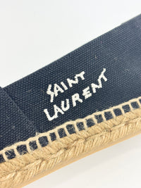Signature Embroidered Espadrilles in Black Size 40