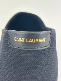 Signature Embroidered Espadrilles in Black Size 40