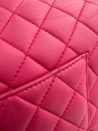 Mademoiselle Chic Pink Quilted  Lambskin Leather Flap Bag GHW
