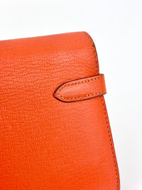 Kelly Long Wallet Feu Chevre Mysore Argente PHW - Glampot