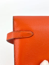 Kelly Long Wallet Feu Chevre Mysore Argente PHW - Glampot