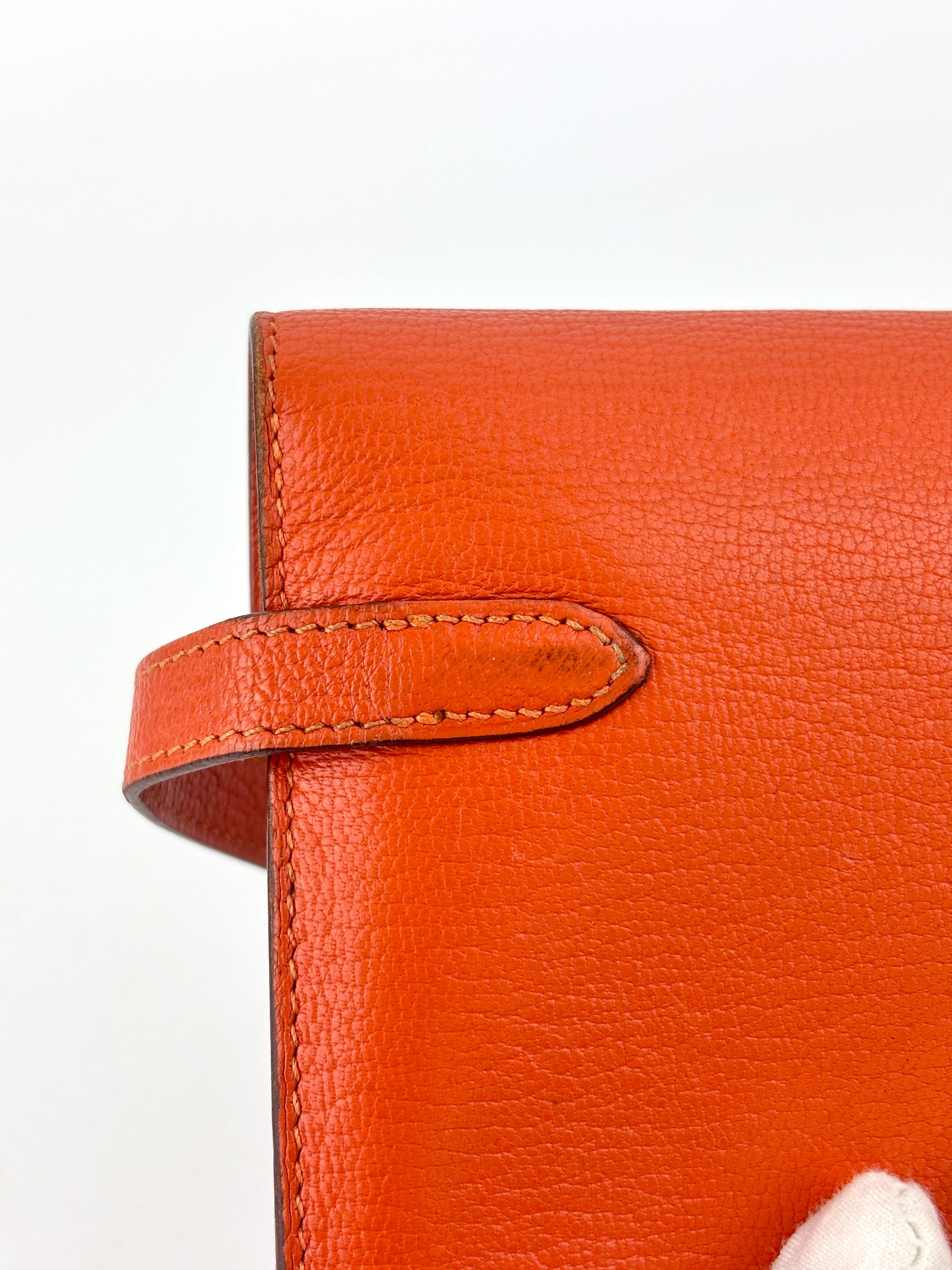 Kelly Long Wallet Feu Chevre Mysore Argente PHW - Glampot