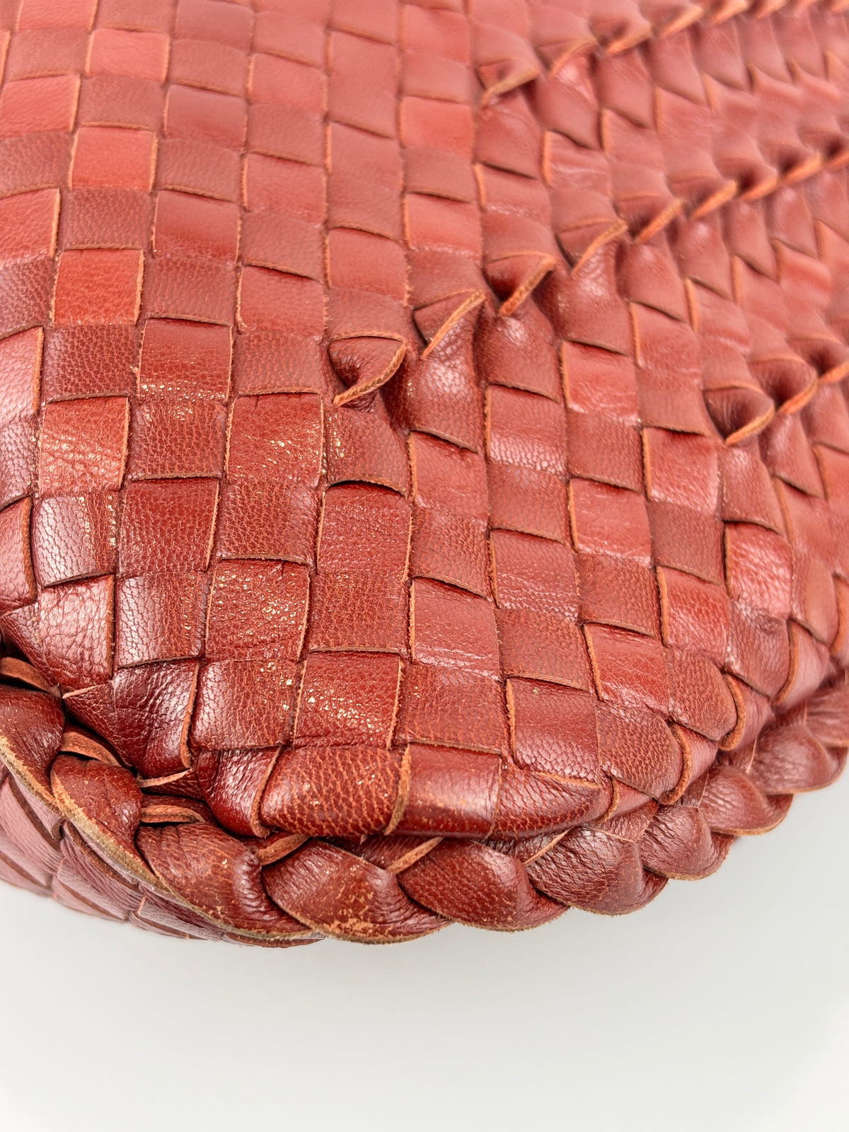 Uluru Red Tornabuoni Goatskin Leather Veneta Vintage Hobo