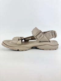 Tourist Sandals in Taupe Faux Leather Size 41