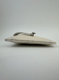 AP0154 White Caviar Leather Pouch with Interlocking CC SHW