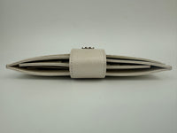 AP0154 White Caviar Leather Pouch with Interlocking CC SHW