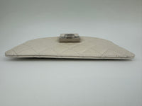 AP0154 White Caviar Leather Pouch with Interlocking CC SHW