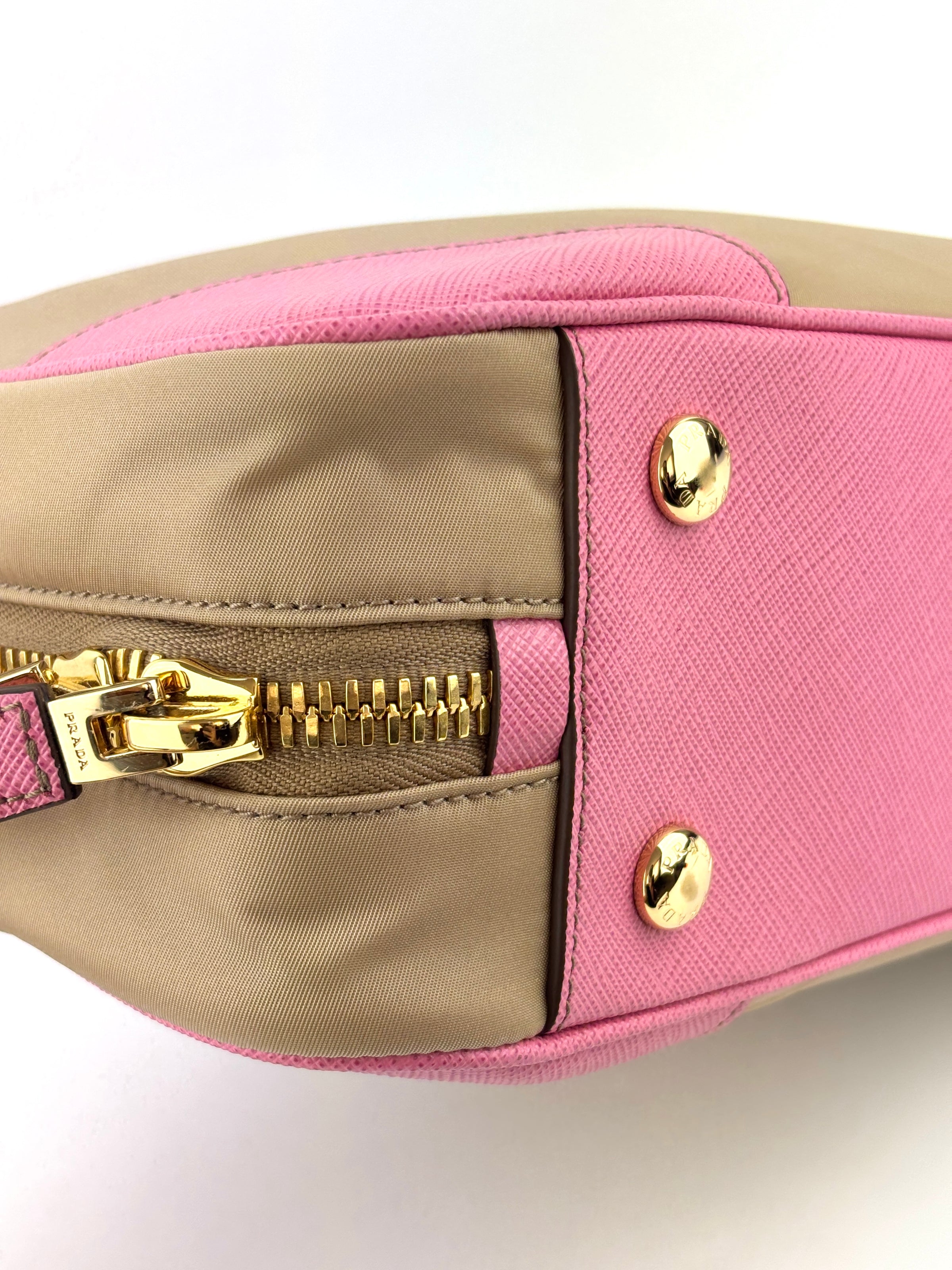 1BB115 Re-Edition 1978 Re-Nylon & Saffiano Medium Bag Camel - Glampot