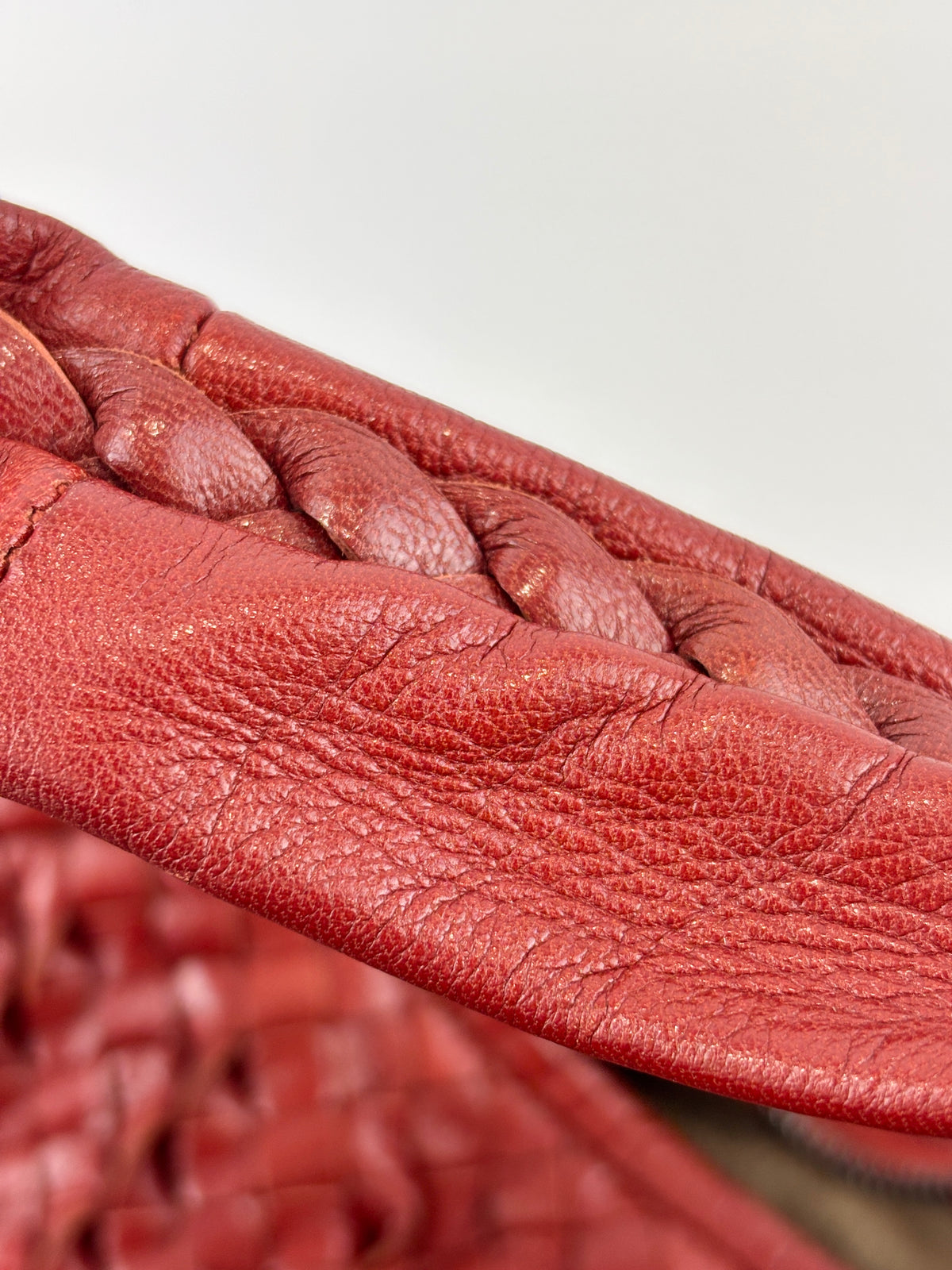 Uluru Red Tornabuoni Goatskin Leather Veneta Vintage Hobo