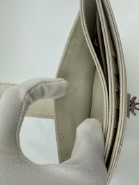 AP0154 White Caviar Leather Pouch with Interlocking CC SHW