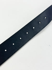 400593 GG Marmont Wide Belt Black Leather GHW Size 80