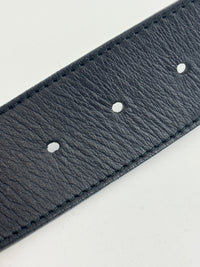 400593 GG Marmont Wide Belt Black Leather GHW Size 80