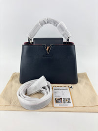 Capucines BB Navy Blue Taurillon Leather