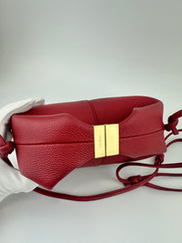 Beri Red Grained Calfskin Leather Bag