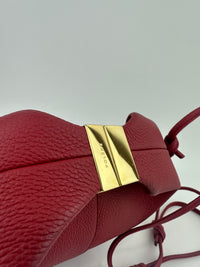 Beri Red Grained Calfskin Leather Bag