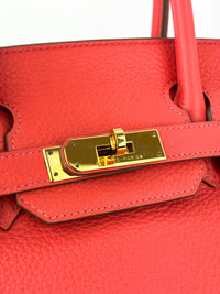 Birkin 30 Rose Jaipur Clemence GHW
