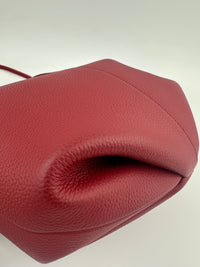 Beri Red Grained Calfskin Leather Bag