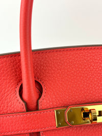 Birkin 30 Rose Jaipur Clemence GHW