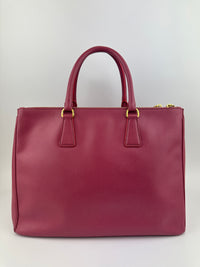 BN1786 Large Saffiano Lux Double Zip Pink Tote Bag