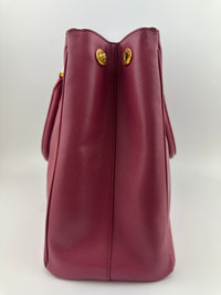 BN1786 Large Saffiano Lux Double Zip Pink Tote Bag