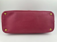 BN1786 Large Saffiano Lux Double Zip Pink Tote Bag