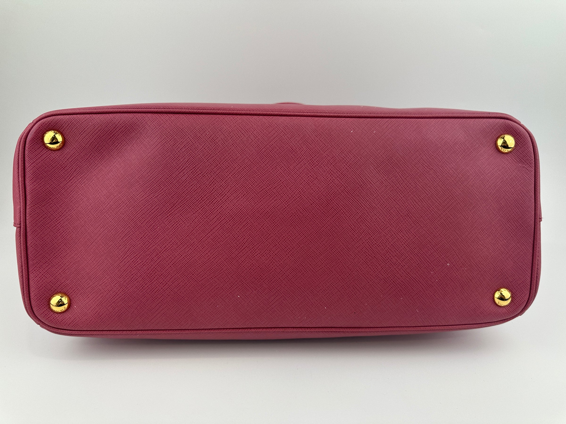 BN1786 Large Saffiano Lux Double Zip Pink Tote Bag