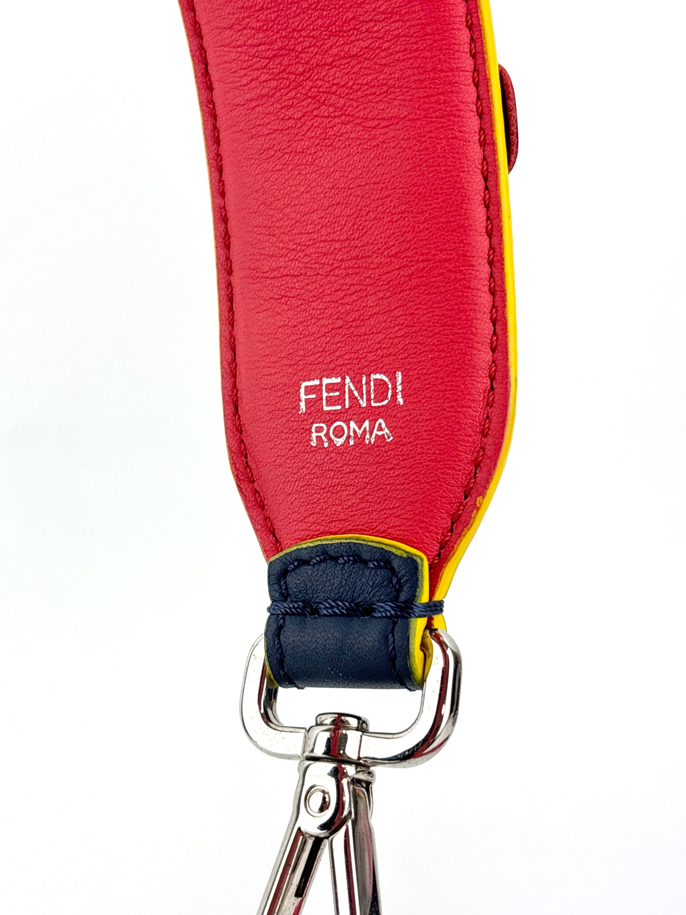 Fendi Multicolor Leather Flower Strap You Shoulder Strap