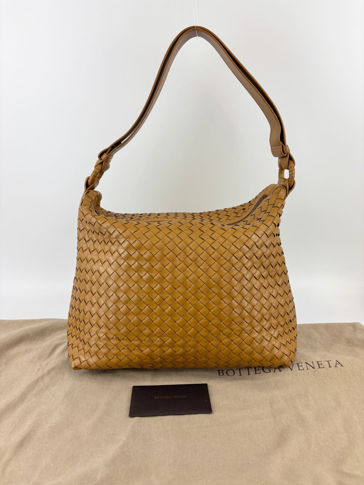 Intrecciato Woven Nappa Pyramid Bag