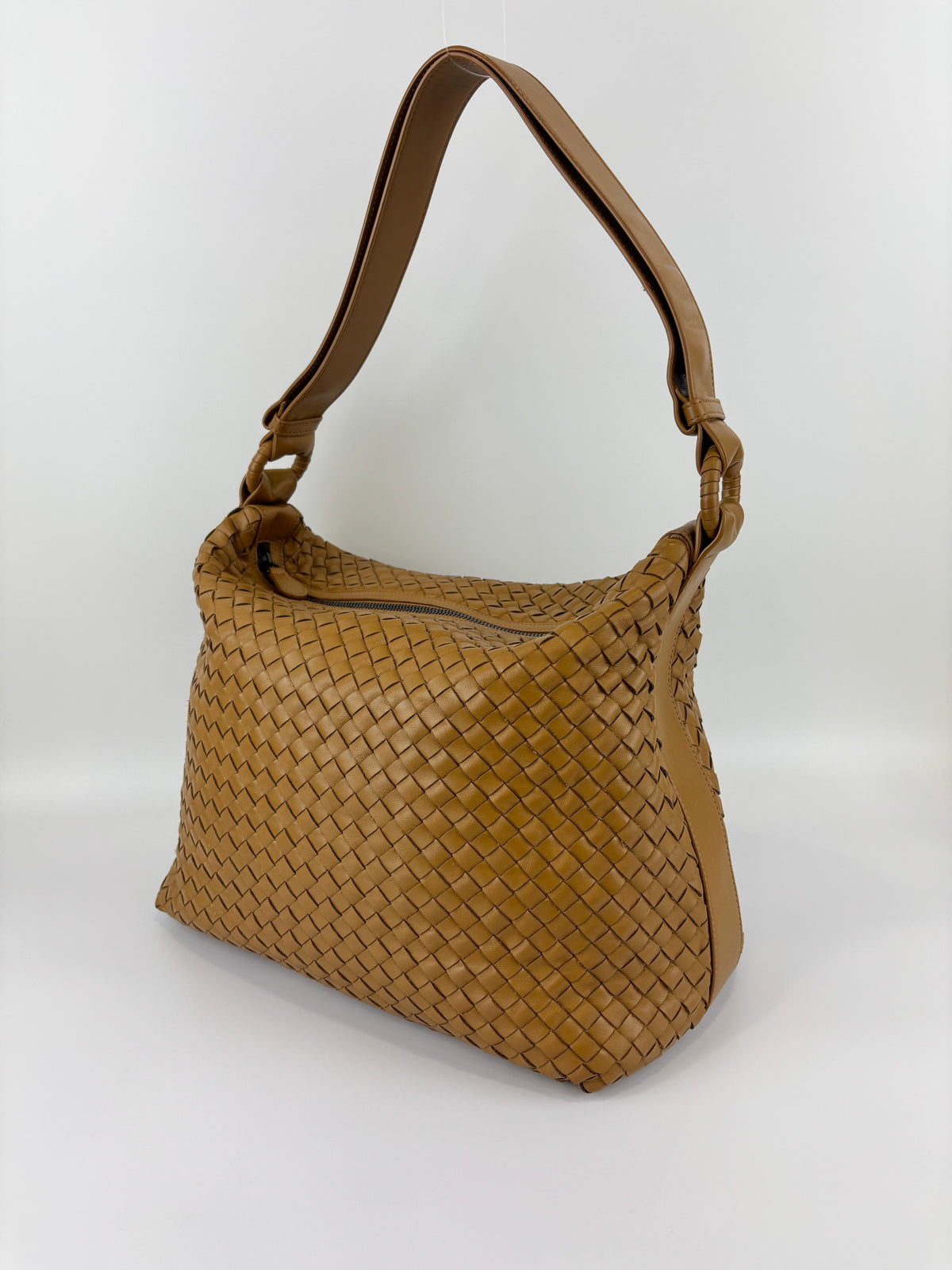 Intrecciato Woven Nappa Pyramid Bag