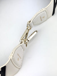 Logo Shoulder Strap in Black / White