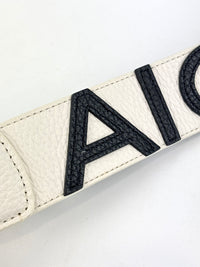 Logo Shoulder Strap in Black / White