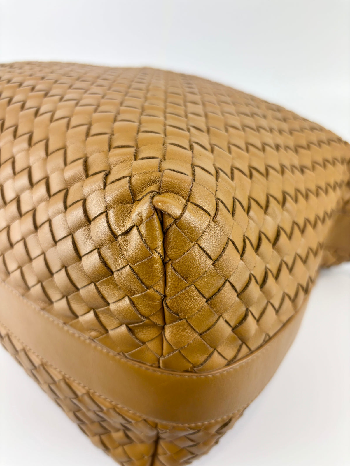Intrecciato Woven Nappa Pyramid Bag
