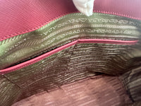 BN1786 Large Saffiano Lux Double Zip Pink Tote Bag