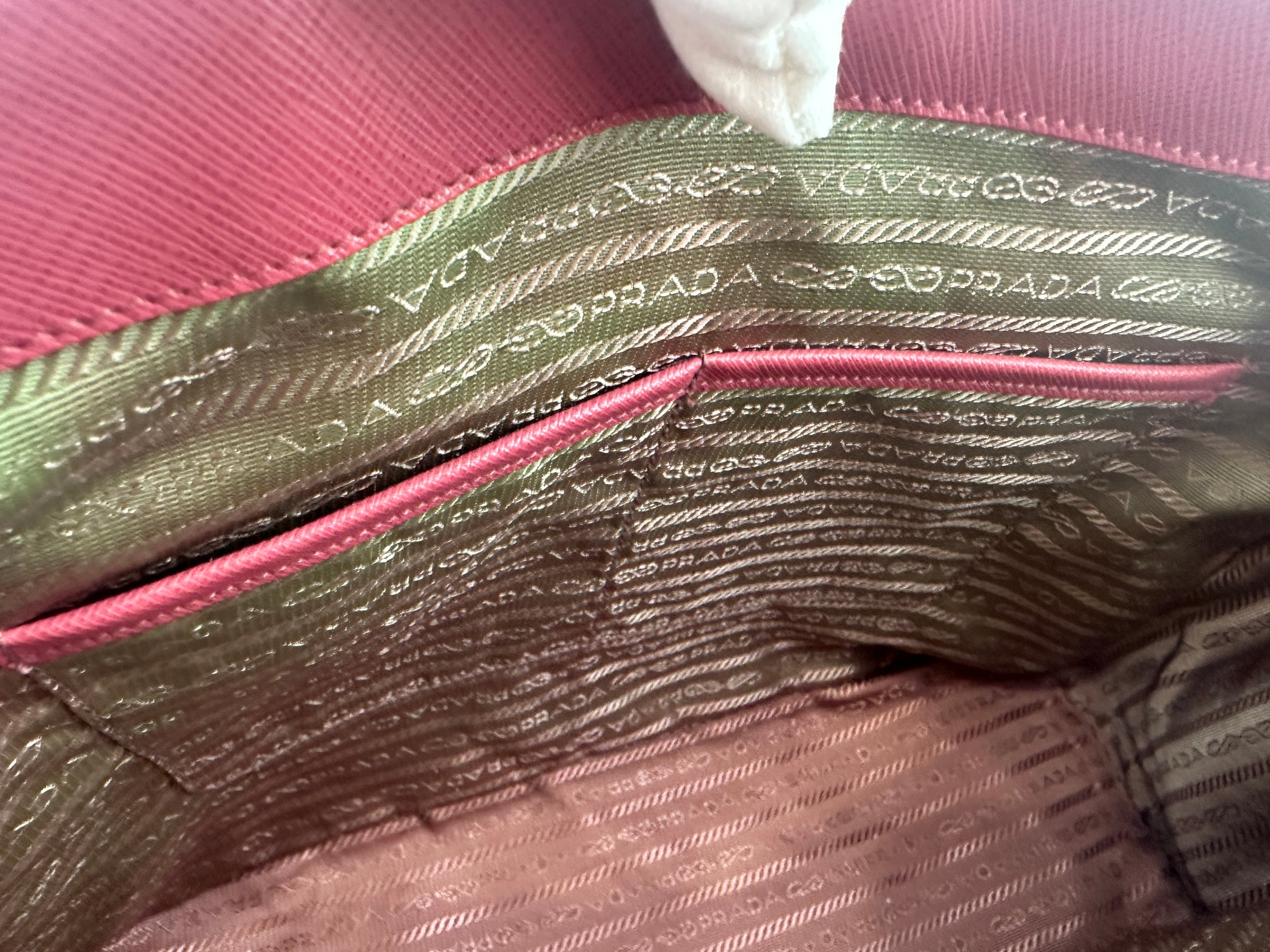 BN1786 Large Saffiano Lux Double Zip Pink Tote Bag