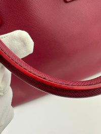 BN1786 Large Saffiano Lux Double Zip Pink Tote Bag