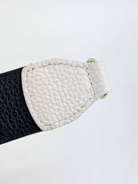 Logo Shoulder Strap in Black / White