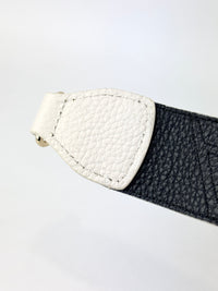 Logo Shoulder Strap in Black / White