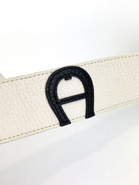 Logo Shoulder Strap in Black / White