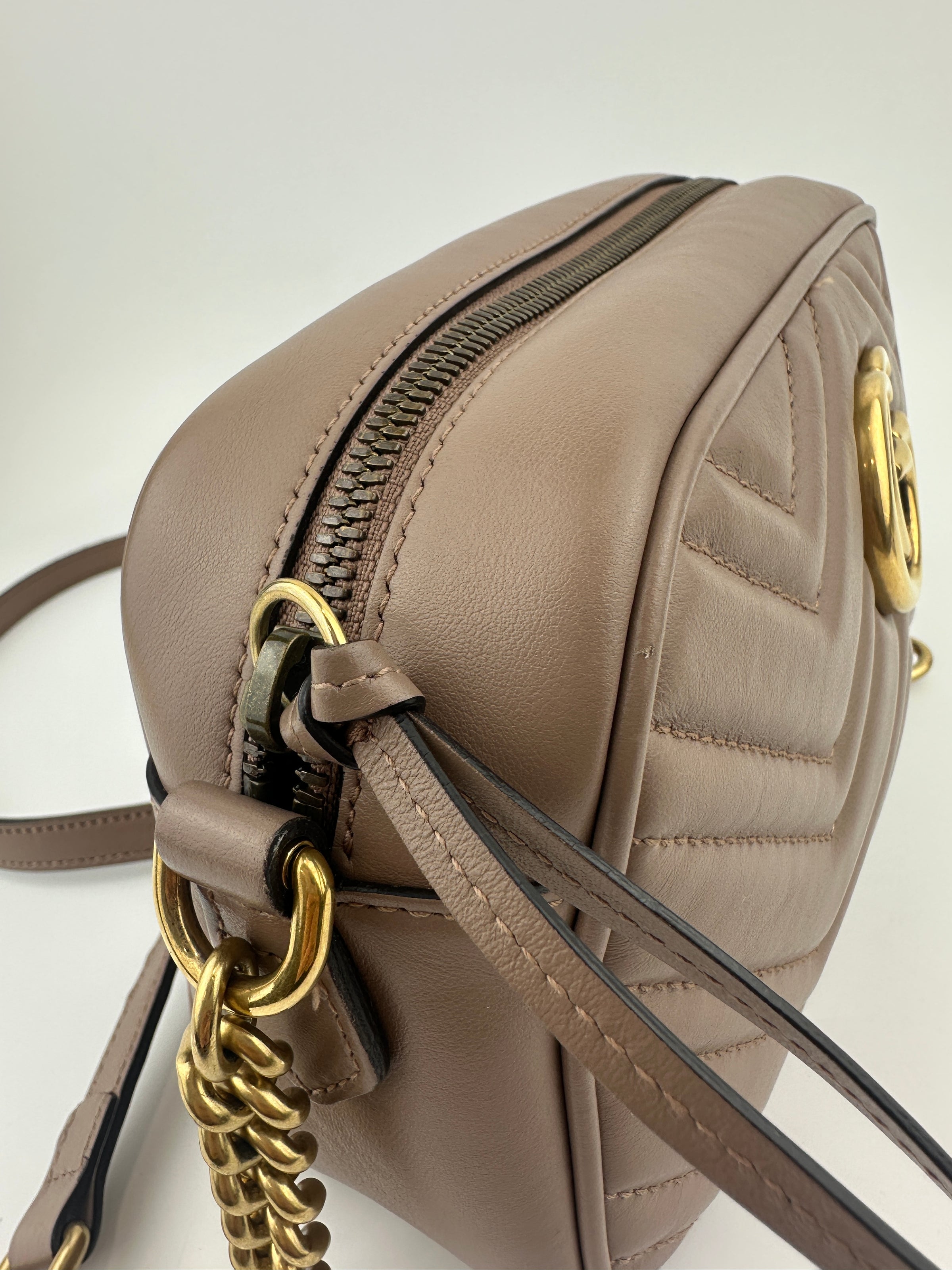 GG Marmont Small Dusty Pink Camera Bag