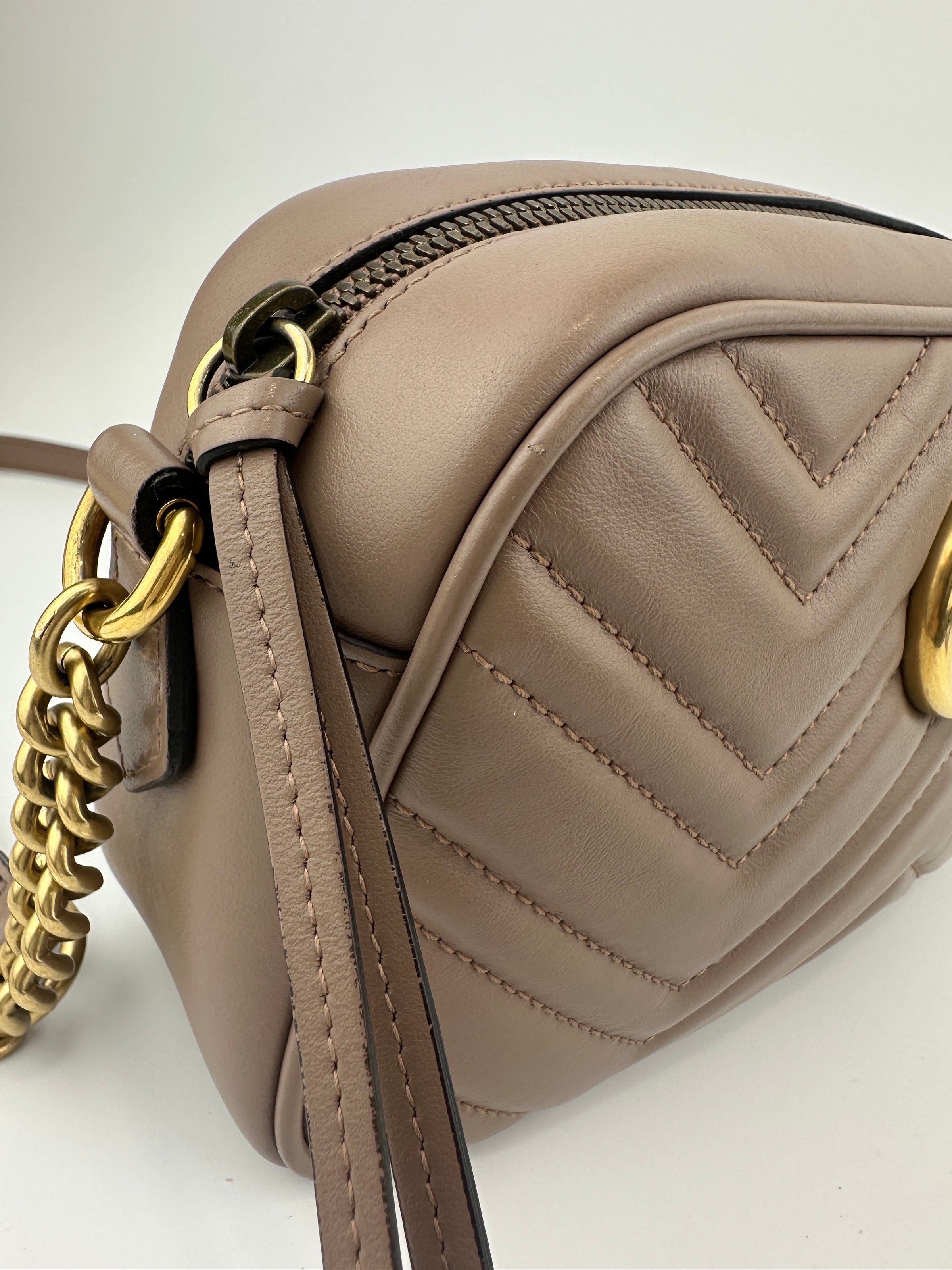 GG Marmont Small Dusty Pink Camera Bag