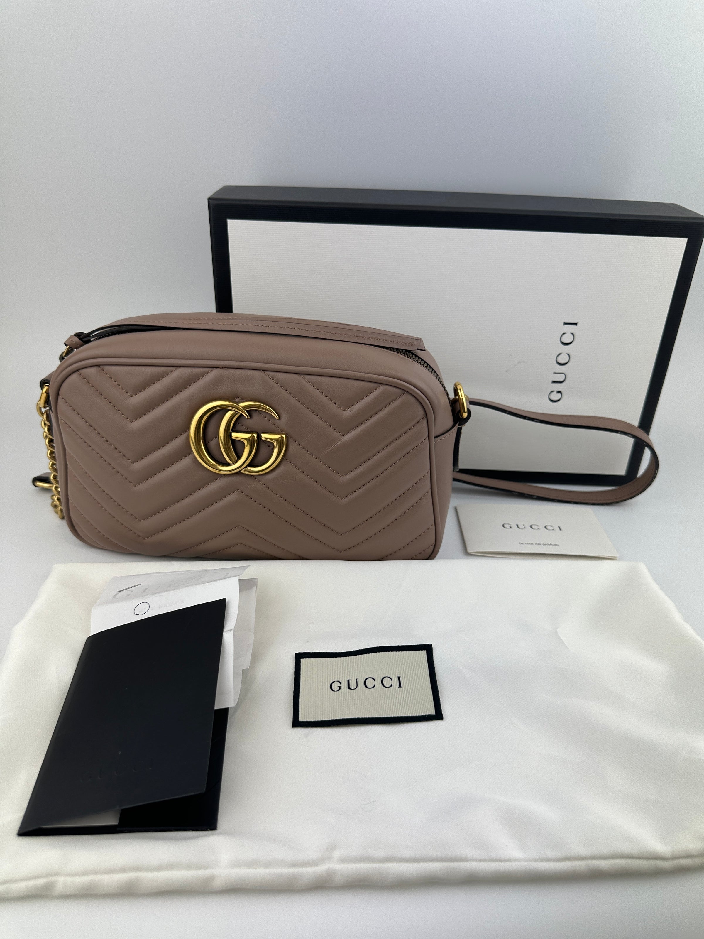 GG Marmont Small Dusty Pink Camera Bag