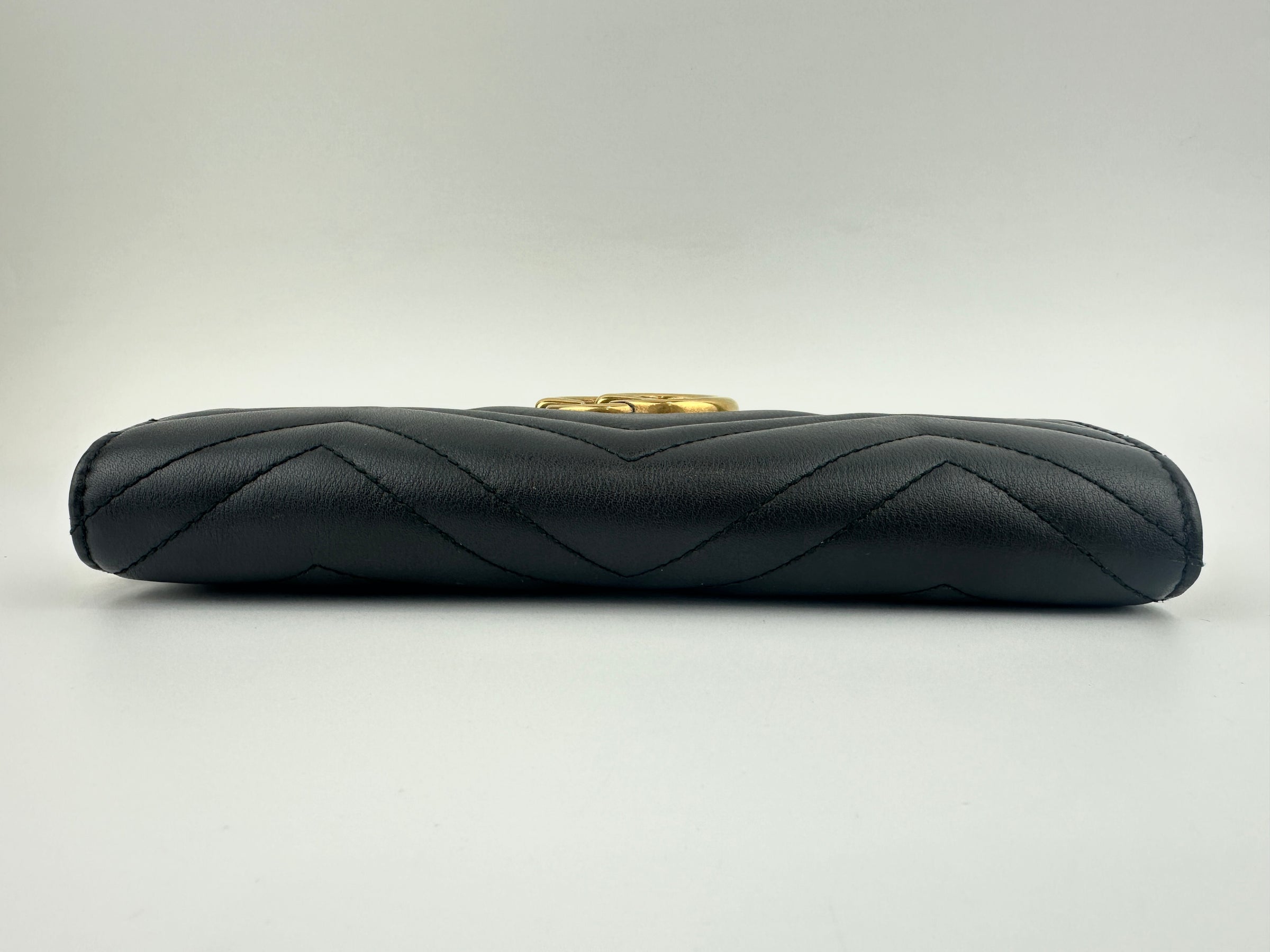 443122 GG Marmont Black Wallet on Chain