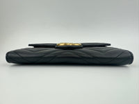 443122 GG Marmont Black Wallet on Chain