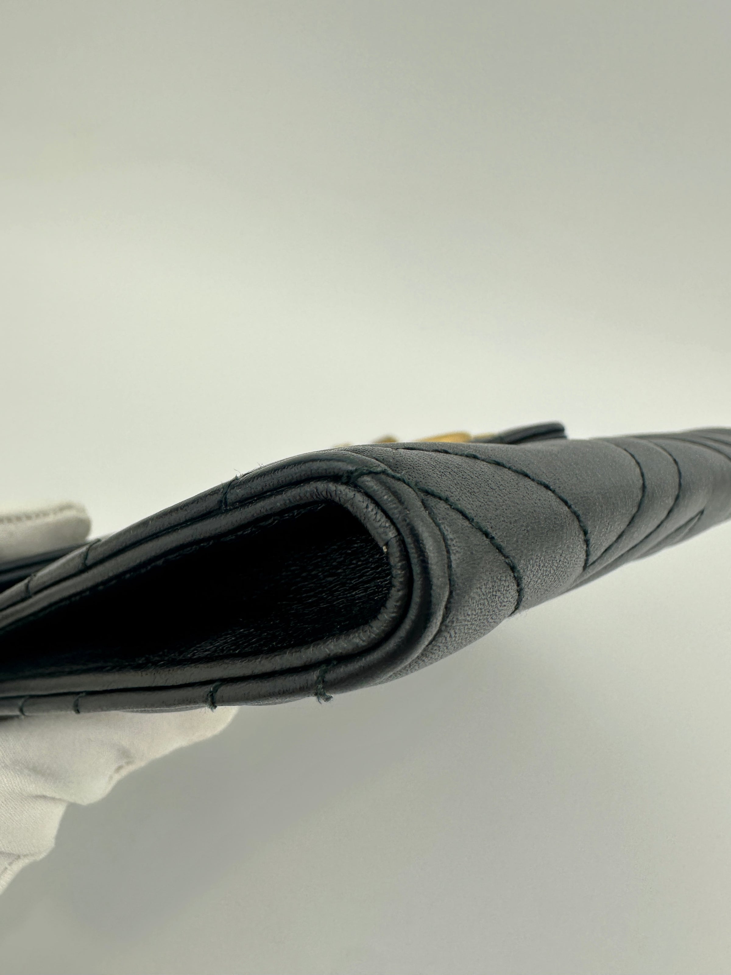 443122 GG Marmont Black Wallet on Chain