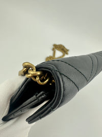 443122 GG Marmont Black Wallet on Chain