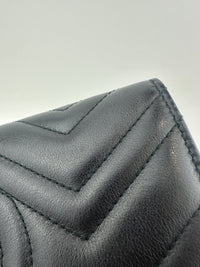 443122 GG Marmont Black Wallet on Chain