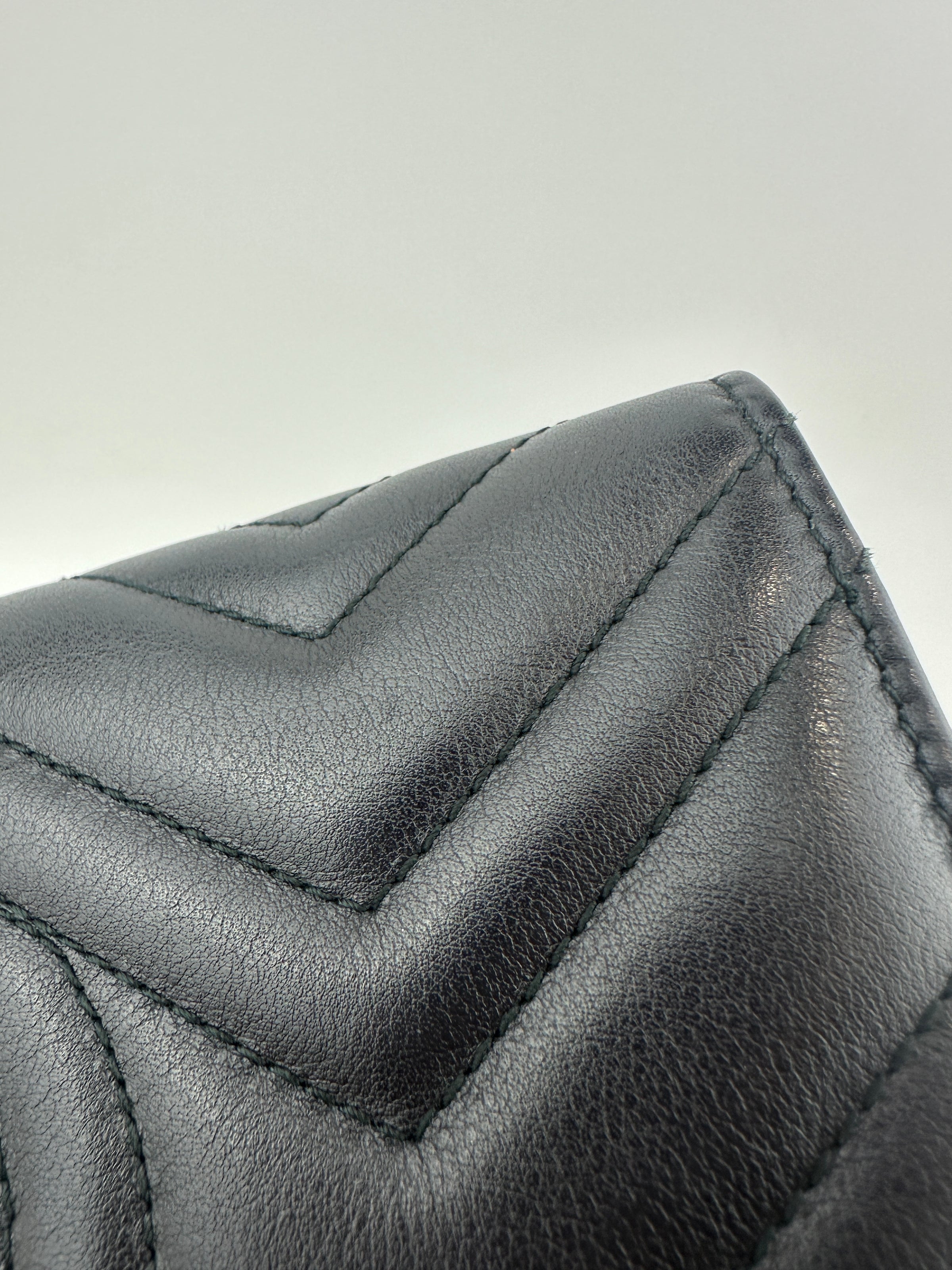 443122 GG Marmont Black Wallet on Chain